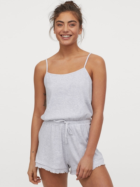 

H&M Grey Ribbed Playsuit