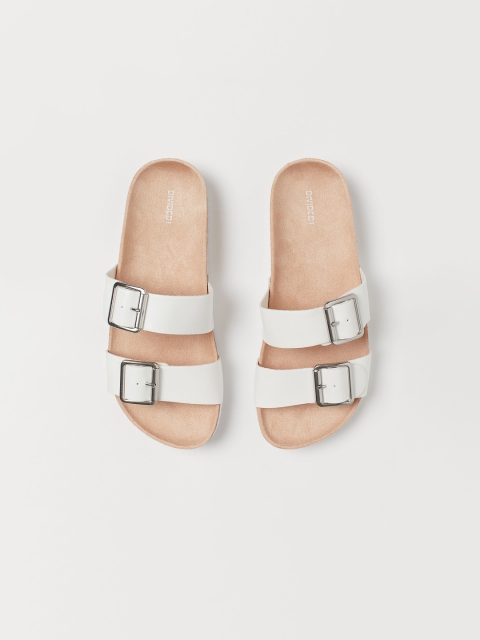 

H&M Women White Open Toe Flats
