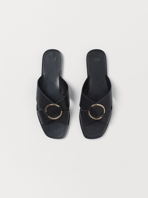 

H&M Women Black Open Toe Flats