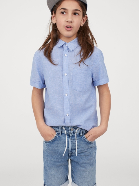 

H&M Boys Blue Super Soft Slim Fit Shorts