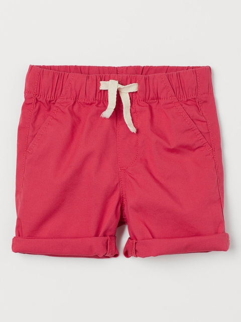 

H&M Boys Pink Solid Cotton Shorts