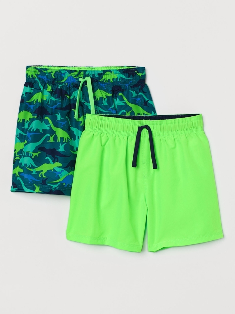 

H&M Boys 2-Pack Swim Shorts, Green