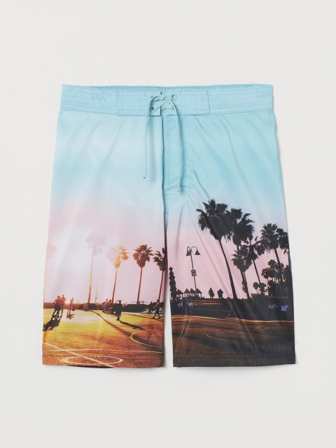

H&M Boys Blue Printed Swim Shorts