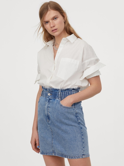 

H&M Blue Paper Bag Skirt