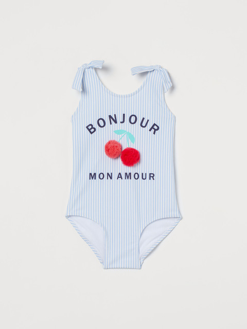 

H&M Blue Pompom Swimsuit