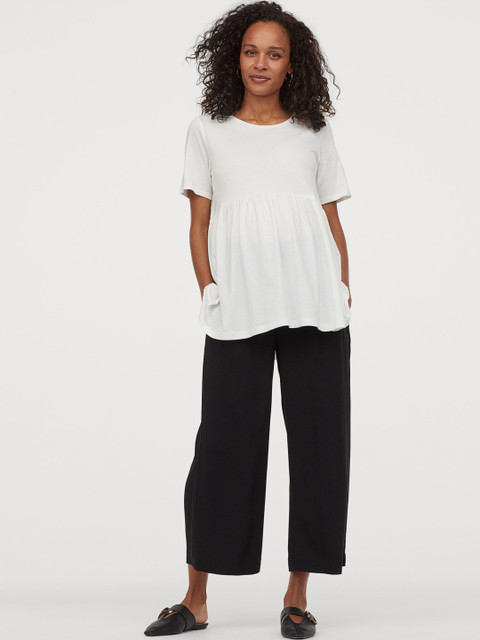 

H&M MAMA Cropped trousers, Black