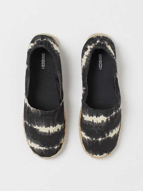 

H&M Women Black & Off-White Printed Espadrilles