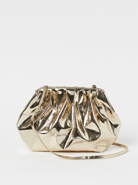 

H&M Women Gold-Toned Soft Shoulder Bag