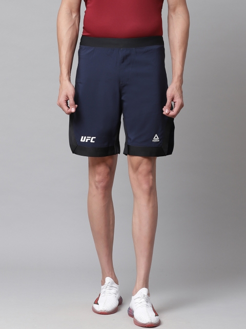 

Reebok Men Navy Blue Solid UFC MMA Training Shorts