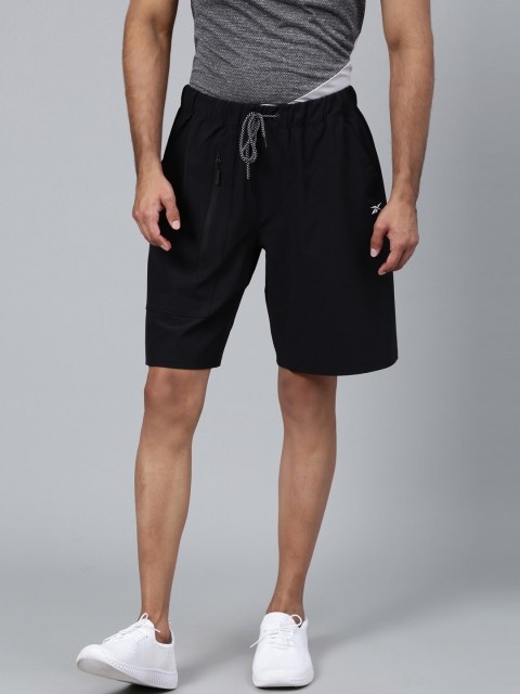 

Reebok Men Black Training Stretch Hijacked Solid Shorts