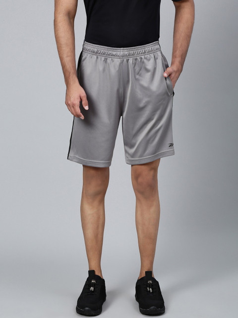 

Reebok Men Grey Solid Regular Fit Terry Training Shorts