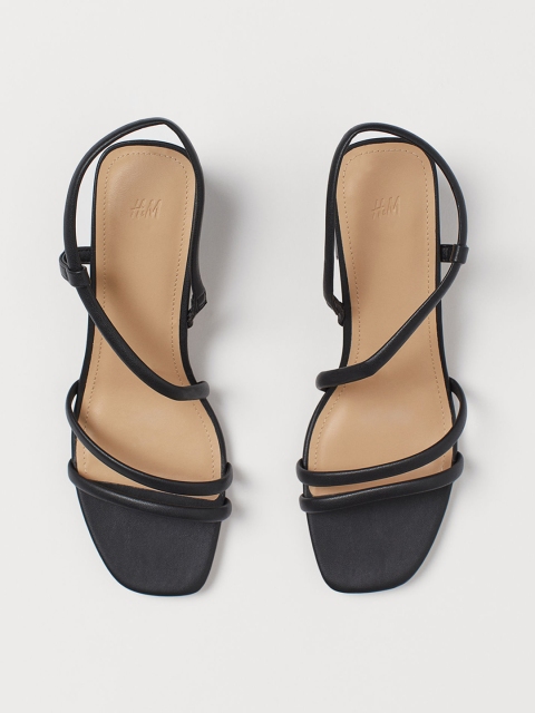 

H&M Women Black Solid Sandals