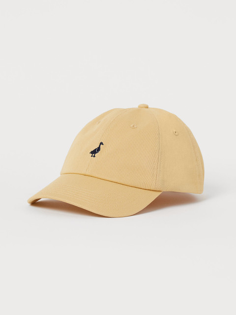 

H&M Men Yellow Embroidered Cap