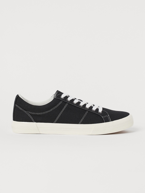 

H&M Men Black Canvas Trainers