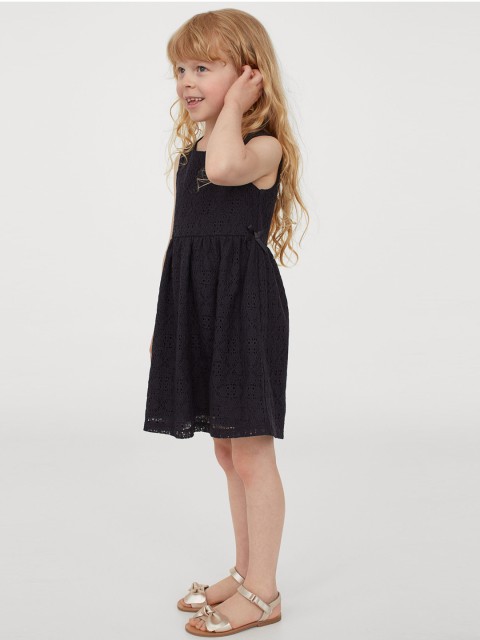 

H&M Girls Navy Blue Solid Lace Dress
