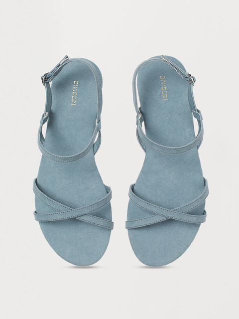 

H&M Blue Solid Open Toe Sandals