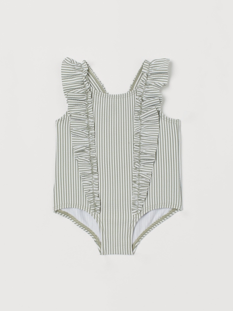

H&M Girls Grey Flounced Swimsuit