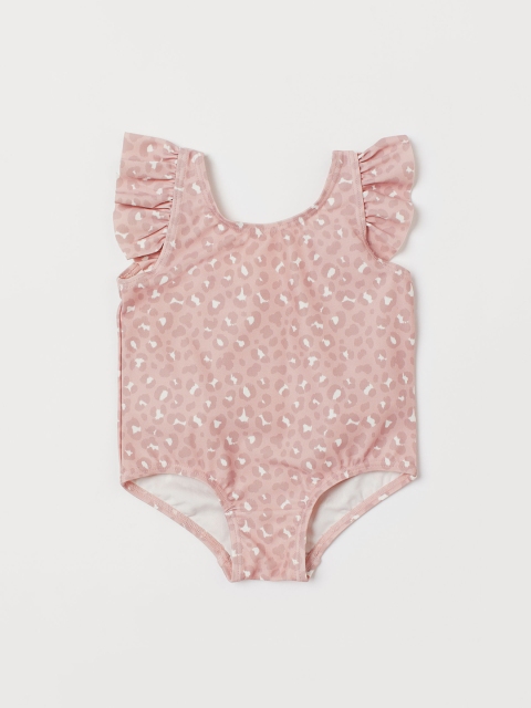 

H&M Girls Pink Flounced swimsuit