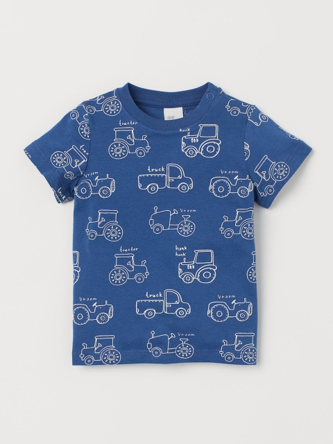 

H&M Boys Blue Cotton T-shirt