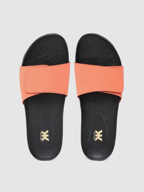 

Kook N Keech Women Coral Orange Solid Sliders