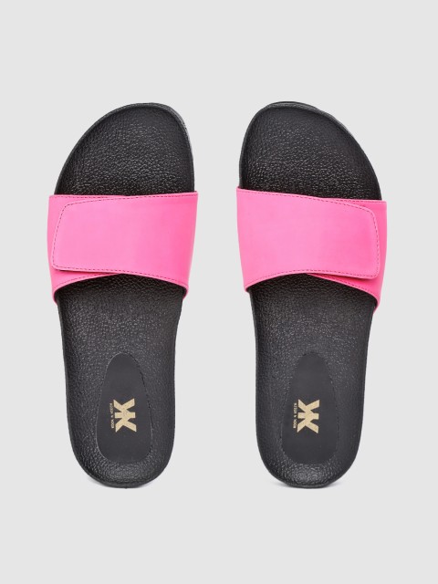 

Kook N Keech Women Neon Pink Solid Sliders