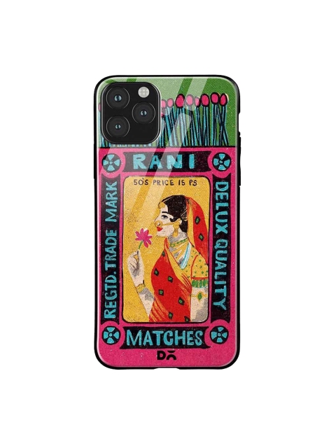 

DailyObjects Yellow & Pink Rani Matchbox iPhone 11 Pro Glass Case