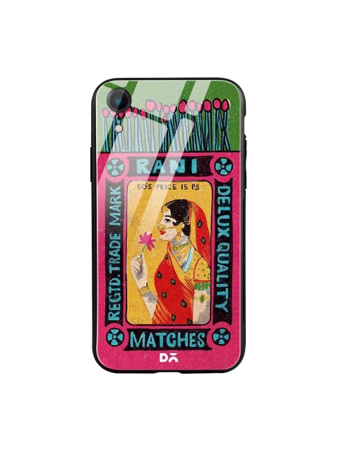 

DailyObjects Green & Pink Rani Matchbox iPhone XR Glass Case