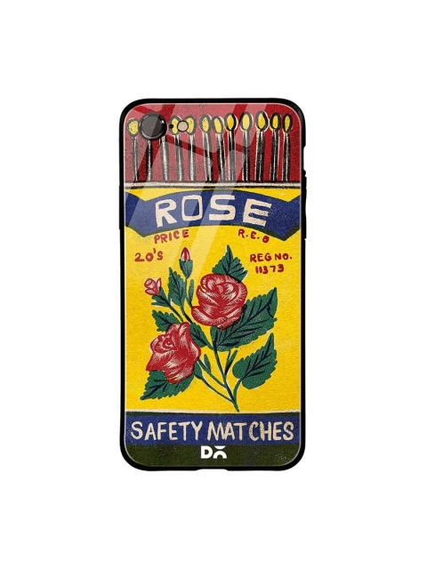 

DailyObjects Red & Yellow Rose Matchbox iPhone 7 Glass Case