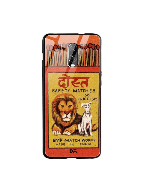 

DailyObjects Orange & Red Dost Matchbox OnePlus 6T Glass Case