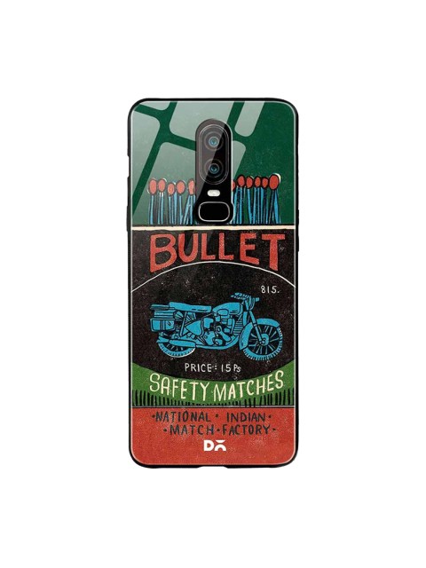 

DailyObjects Green & Black Bullet Matchbox OnePlus 6 Glass Case
