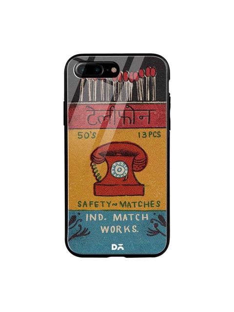 

DailyObjects Black & Red Telephone Matchbox iPhone 7 Plus Glass Case