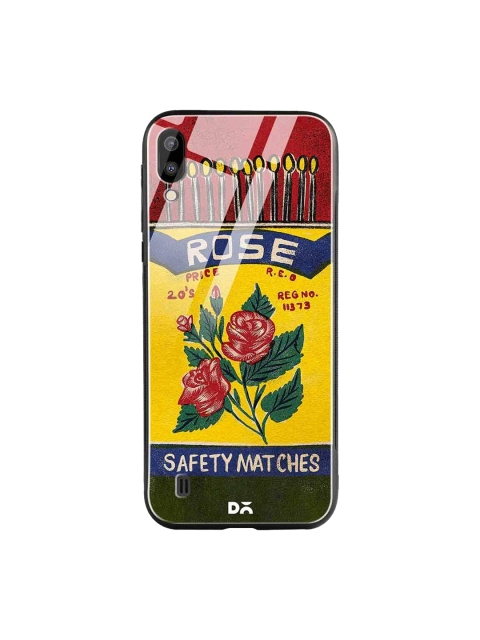 

DailyObjects Red & Yellow Rose Matchbox Samsung Galaxy M10 Glass Case