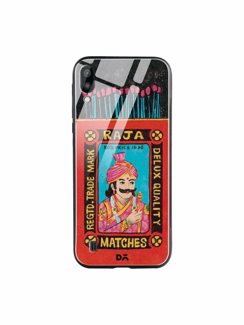 

DailyObjects Black & Red Raja Matchbox Samsung Galaxy M10 Glass Case