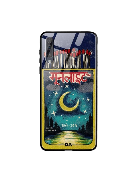 

DailyObjects Blue & Red Moonlight Matchbox Samsung Galaxy A70 Glass Case