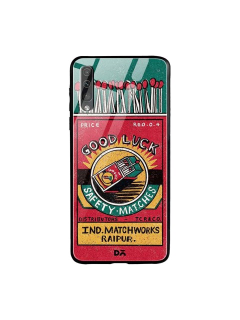 

DailyObjects Green & Red Good Luck Matchbox OnePlus 7 Glass Case