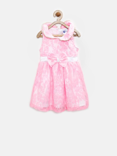 

612 League Girls Pink Lace Fit & Flare Dress