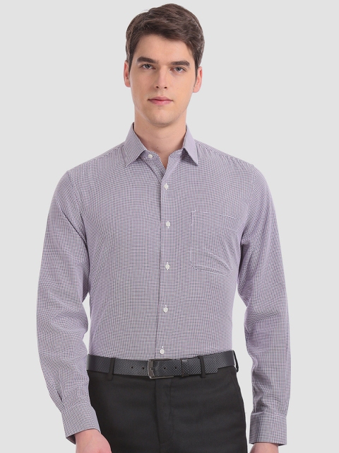 

AD By Arvind Men Navy Blue & Red Regular Fit Printed Casual Shirt