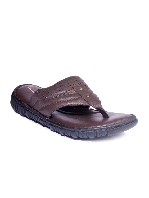 

Khadims Men Coffee Brown Solid Comfort Sandals