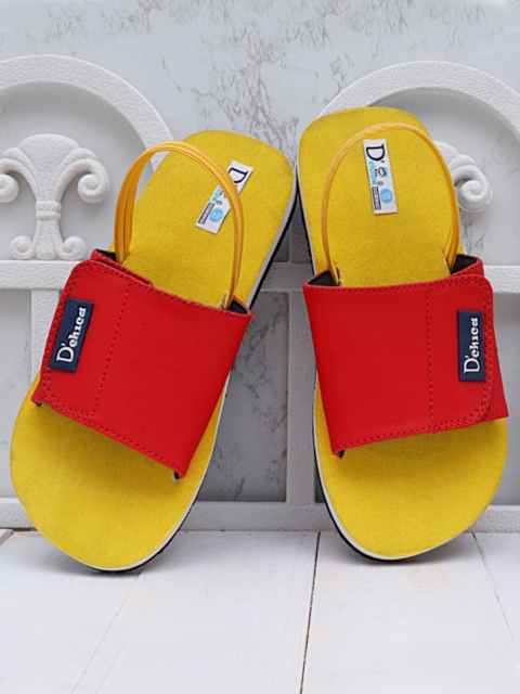 

DChica Boys Red & Yellow Comfort Sandals