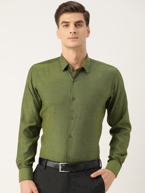 

SOJANYA Men Green Classic Regular Fit Solid Formal Shirt