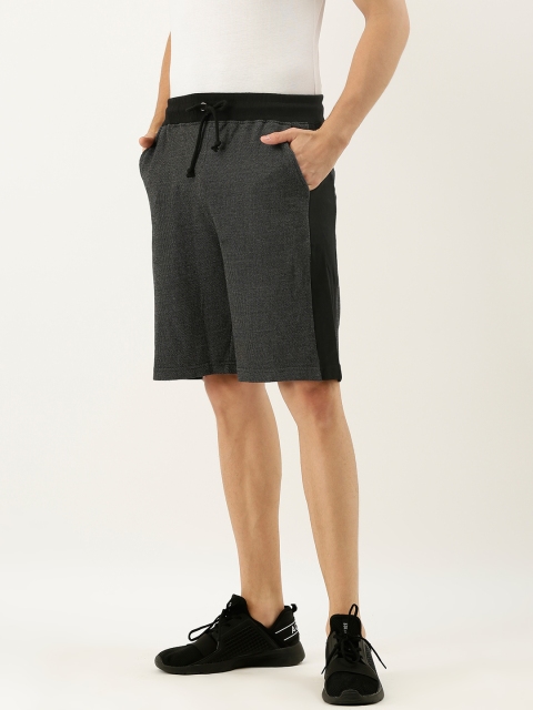 

ARISE Men Charcoal Solid Regular Fit Regular Shorts