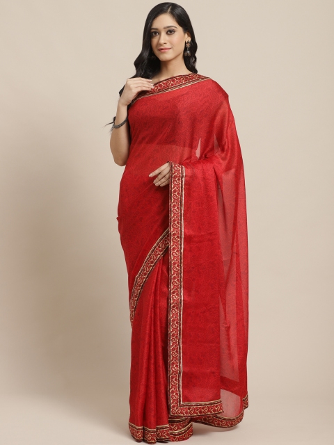 

Vipul Red Printed Saree