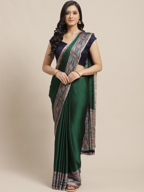 

Vipul Green Solid Saree