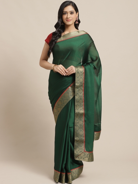 

Vipul Green Solid Saree