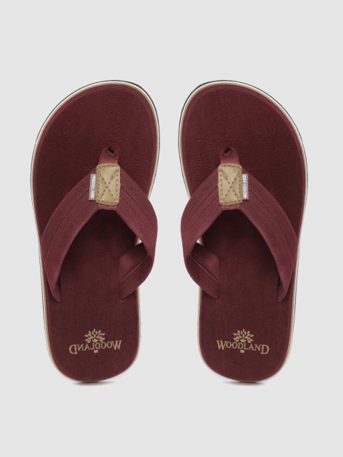 

Woodland Men Burgundy Solid Thong Flip-Flops