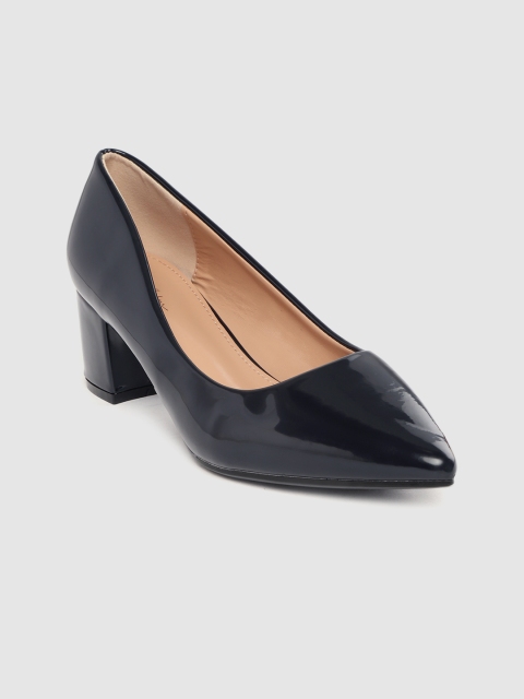 

Mast & Harbour Women Navy Blue Solid Pumps