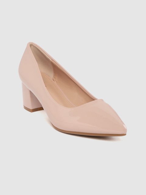 

Mast & Harbour Women Peach-Coloured Solid Pumps