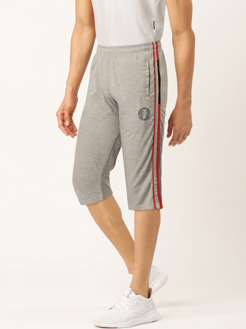 

Sweet Dreams Men Grey Melange Solid 3/4th Shorts