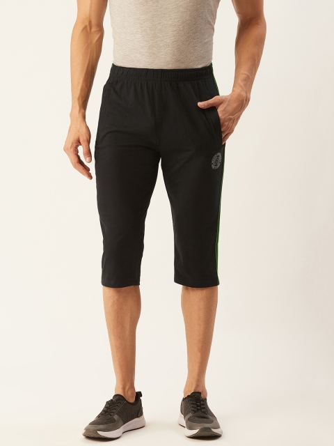 

Sweet Dreams Men Black Solid Regular Fit 3/4th Shorts