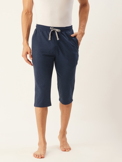 

Sweet Dreams Men Navy Blue Solid Regular Fit 3/4Th Lounge Shorts